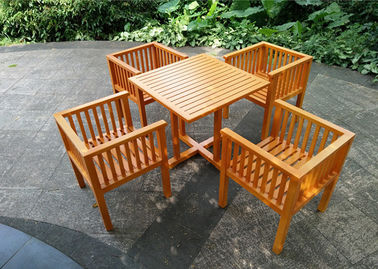 China Wasserdichter Gartentisch und Stühle, feste hölzerne Garten-Möbel-stabiles langlebiges Gut fournisseur