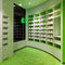 Modernes Apotheken-Verkaufsmöbel, grüne Kleinapotheke, die multi Kombination beiseite legt fournisseur