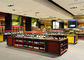 Rotwein-hölzerner Ausstellungsstand-Schaufenster-Schaukasten für Speicher-Geschäfts-Einkaufszentrum fournisseur