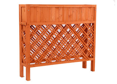 Balkon-Maschen-Form-hölzernes Blumen-Regal, bunter hölzerner Pflanzenbestand-antiseptischer hölzerner Zaun fournisseur